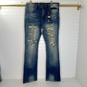 NWT Preme 34W 35L Men's Distressed Jeans